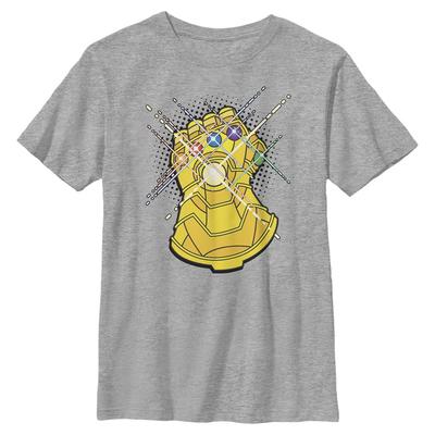 Marvel - Avengers - Gauntlet Gold - Kids T-Shirt - Heather grey - Front