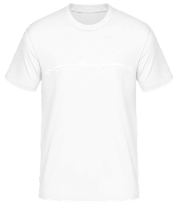 'Porsche Boxster (987)' Silhouette - Männer Basic T-Shirt - Weiß - Vorne