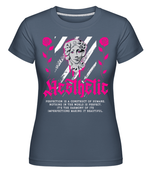 Preview: Aesthetic -  Shirtinator Women's T-Shirt - Denim - Front