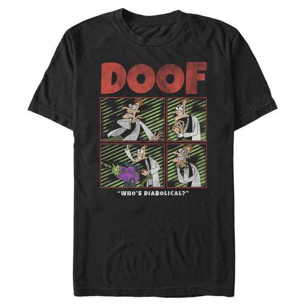 Disney Classics - Phinéas et Ferb - Doof - Homme T-shirt - Noir - Devant