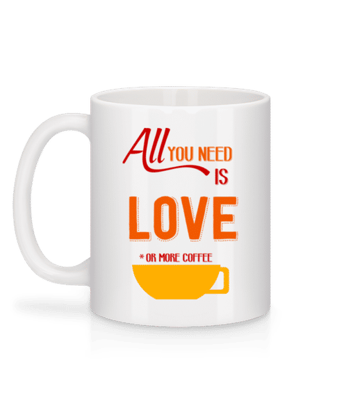 Vorschau: Love Or More Coffee - Tasse - Weiß - Hinten