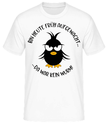 Kein Wurm Für Den Frühen Vogel - Männer Basic T-Shirt - Weiß - Vorne