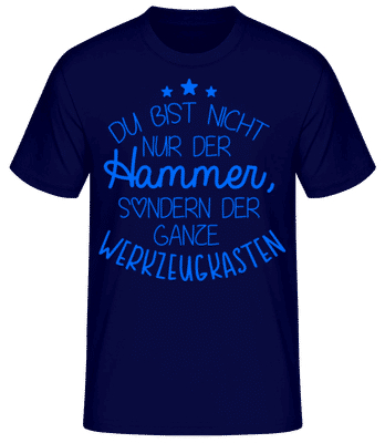 Du Bist Der Werkzeugkasten - Männer Basic T-Shirt - Marine - Vorne