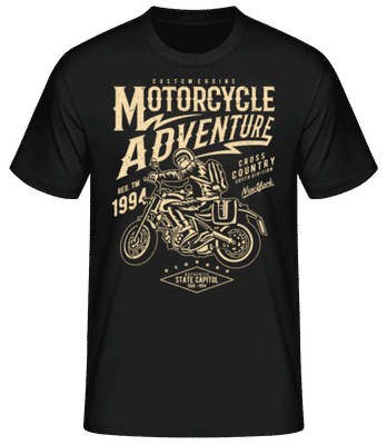 Motorcycle Adventure - Men's Basic T-Shirt - Black - Front