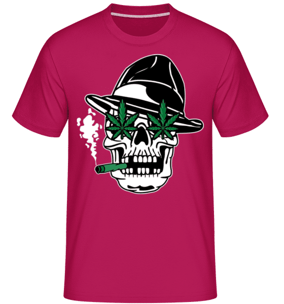 Preview: Weed Skull -  Shirtinator Men's T-Shirt - Magenta - Front