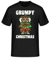 Grumpy Christmas - Camiseta básica para hombre - Negro - delante