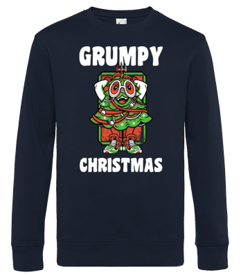 Grumpy Christmas - Men's standard sweatshirt - Navy - Front