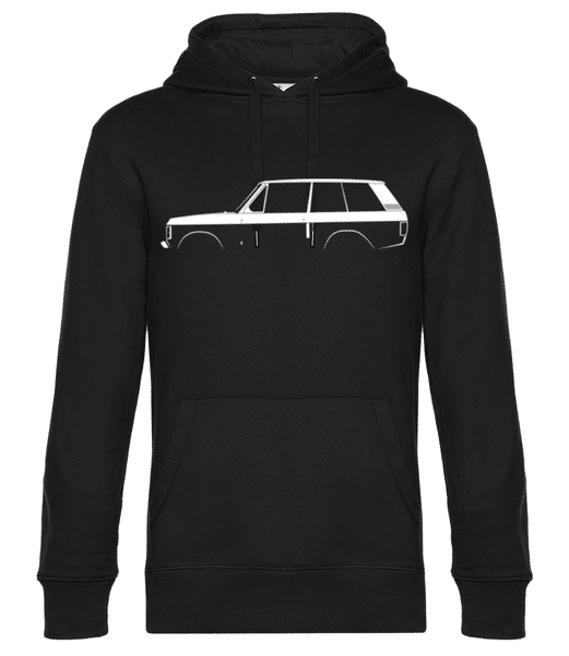 Preview: 'Range Rover (1970)' Silhouette - Unisex Premium Hoodie - Black - Front