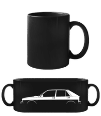 'Lancia Delta HF' Silhouette · Schwarze Tasse