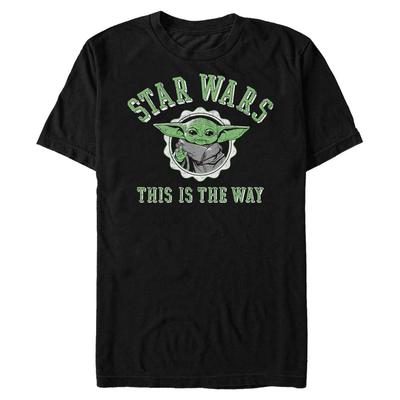 Star Wars - The Mandalorian - The Child Varsity Child - Men's T-Shirt - Black - Front