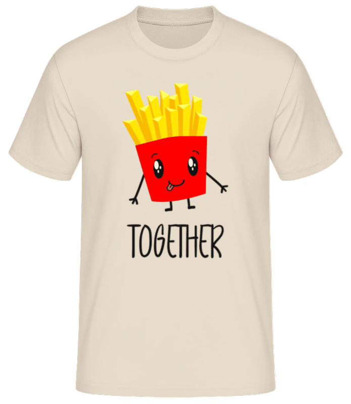 Náhled: Better Together Fries - Pánské basic tričko - Krémová - Napřed