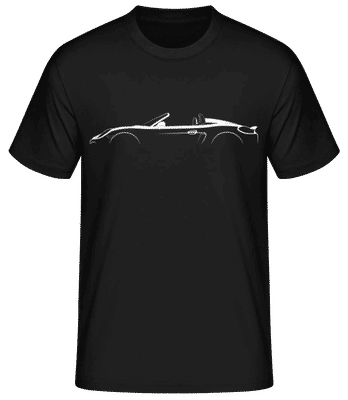 'Porsche Boxster 981 Spyder' Silhouette - Männer Basic T-Shirt - Schwarz - Vorne