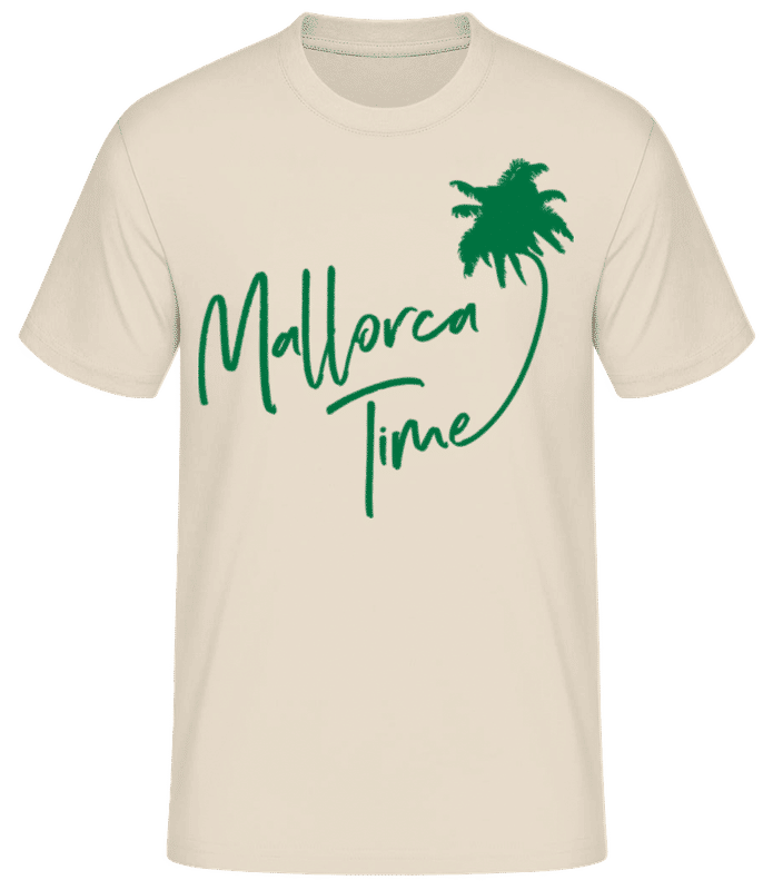 Náhled: Mallorca Time - Pánské basic tričko - Krémová - Napřed