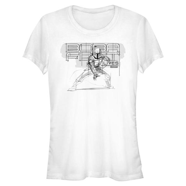 Star Wars - Book of Boba Fett - Boba Fett Boba Lives Pencil Sketch - Femme T-shirt