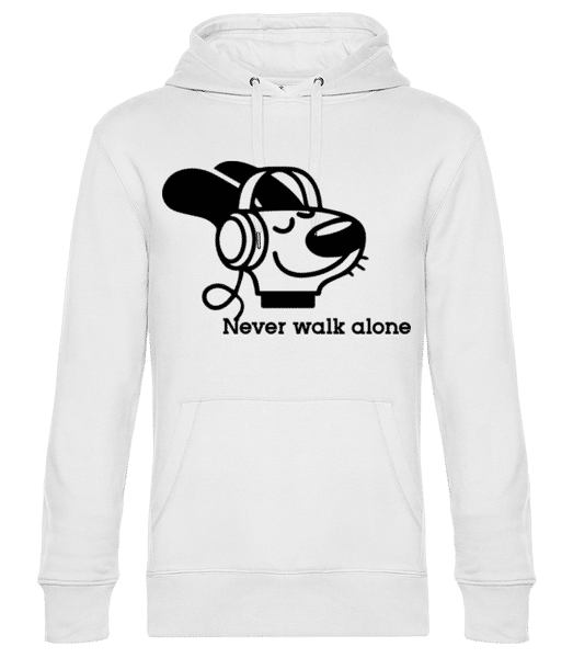 Aperçu: Never Walk Alone - Sweat à capuche premium Unisexe - Blanc - Devant