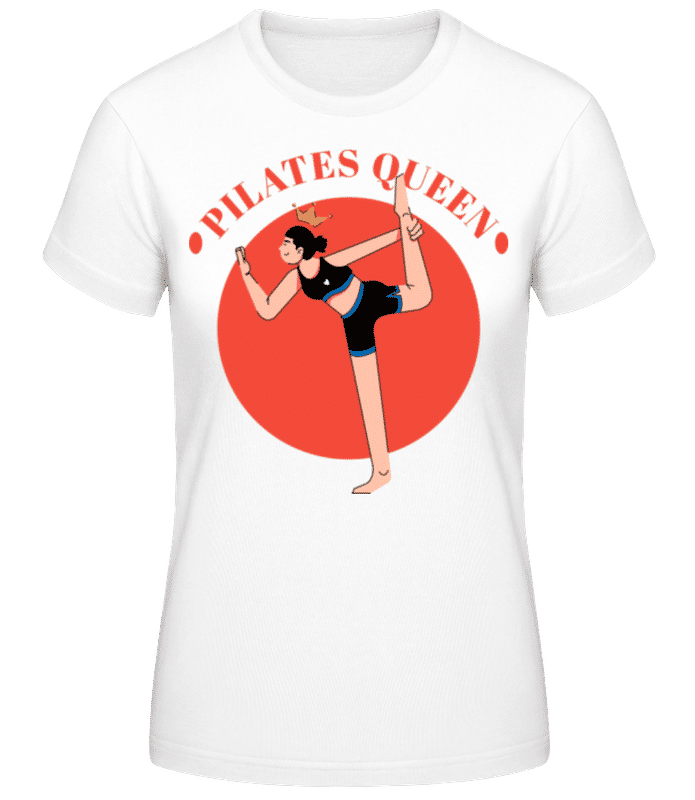 Vorschau: Pilates Queen - Frauen Basic T-Shirt - Weiß - Vorne