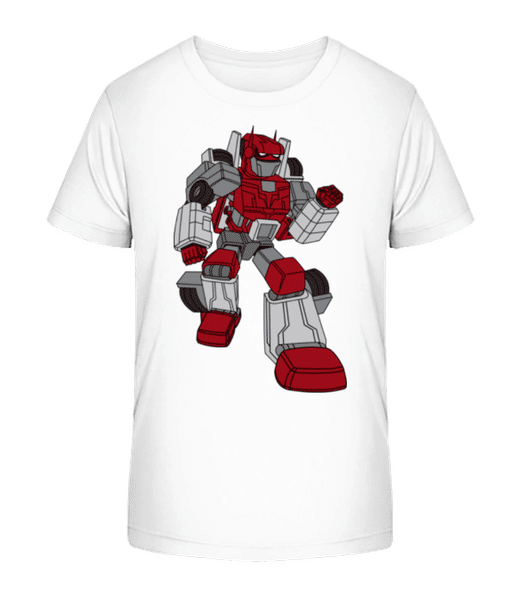 Vorschau: Auto Roboter - Kinder Bio T-Shirt Stanley Stella 2.0 - Weiß - Vorne