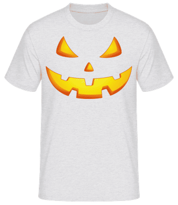 Pumpkin Face Evil 1 - Pánské tričko B&C - Melírově šedá - Napřed