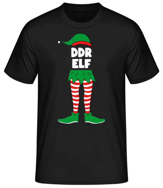 Vorschau: DDR Elf - Männer Basic T-Shirt - Schwarz - Vorne