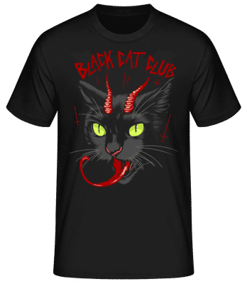 Black Cat Club - Men's Basic T-Shirt - Black - Front