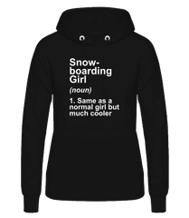 Snowboarding Girl Definition White · Sweat à capuche basique pour femme