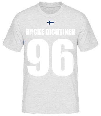 Finnland Fußball Trikot Hacke Dichtinen - Männer Basic T-Shirt - Grau meliert - Vorne
