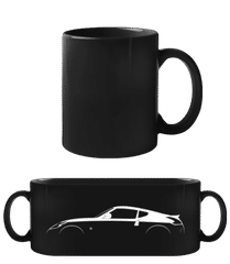 'Nissan 370Z Nismo' Silhouette · Schwarze Tasse