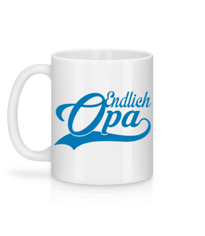 Vorschau: Endlich Opa - Tasse - Weiß - Hinten
