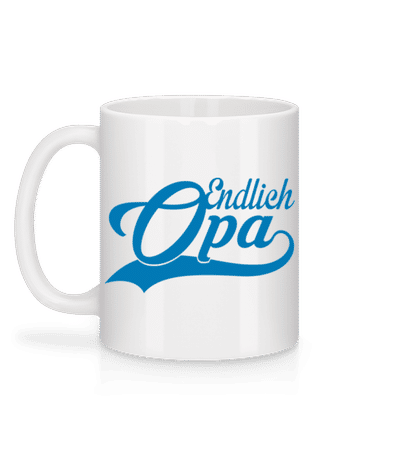 Endlich Opa - Tasse - Weiß - Hinten