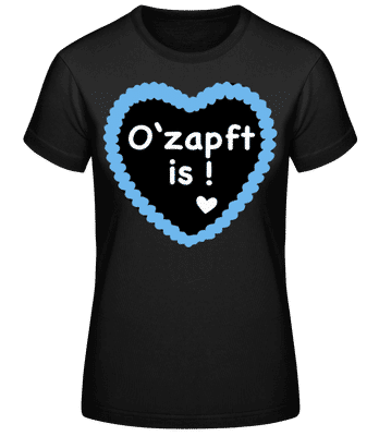 O'zapft Is Brez´l - Frauen Basic T-Shirt - Schwarz - Vorne