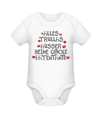 Alles Trullas Außer Patentante - Baby Bio Strampler - Weiß - Vorne