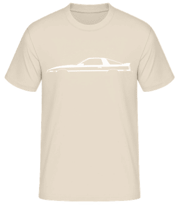 'Toyota Supra A70' Silhouette - Pánské basic tričko - Krémová - Napřed