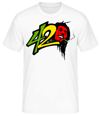 Cannabis Bob 420 - Männer Basic T-Shirt - Weiß - Vorne