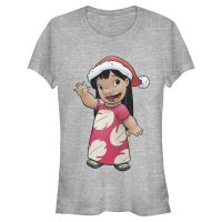 Disney Classics - Lilo & Stitch - Lilo Holiday - Navidad - Mujeres Camiseta - Gris moteado - delante
