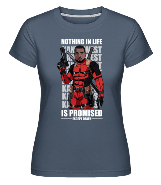 Aperçu: Kanye West Deadpool -  T-shirt Shirtinator femme - Bleu denim - Devant