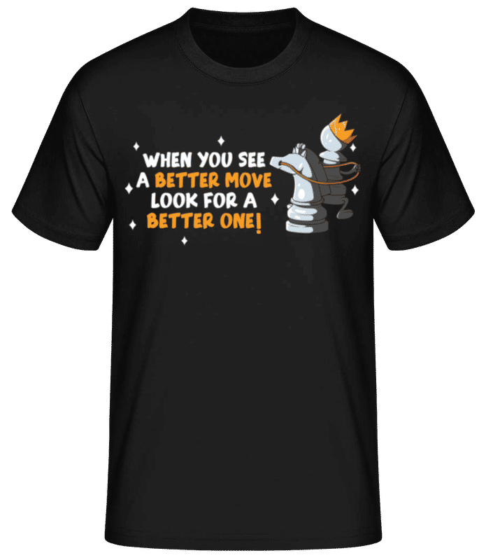 Náhľad: Better Move - Pánske basic tričko - Čierna - Predné