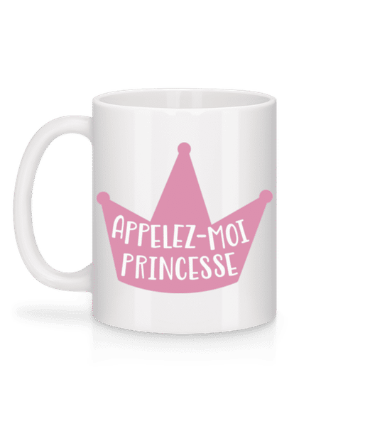Aperçu: Appelez-Moi Princesse - Mug en céramique blanc - Blanc - Derrière