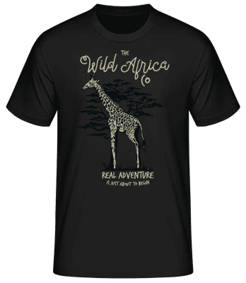 Giraffe - Männer Basic T-Shirt - Schwarz - Vorne