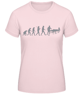 Evolution Of Table Tennis - Dámske basic tričko - Ružová - Predné