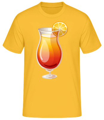 Cocktail Sex On The Beach - Männer Basic T-Shirt - Goldgelb - Vorne