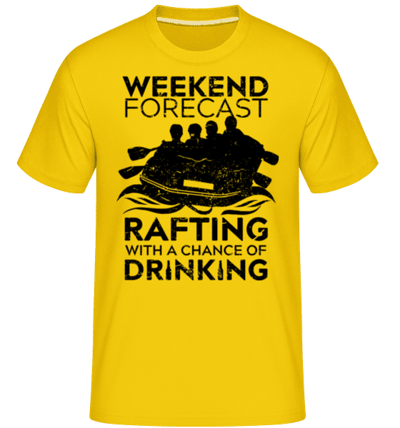 Preview: Rafting With A Chance Of Drinking -  Shirtinator Men's T-Shirt - Golden yellow - Front