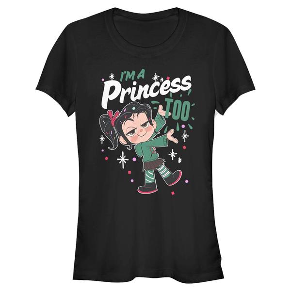 Aperçu: Disney - Les mondes de Ralph - Vanellope Von Schweetz Princess Too - Femme T-shirt - Noir - Devant