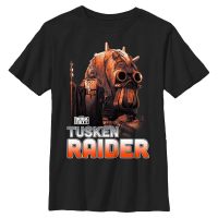 Star Wars - Book of Boba Fett - Tusken Raider Outlaw Hunter - Enfant T-shirt - Noir - Devant