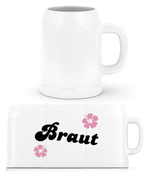 Vorschau: Braut - Bierkrug - Weiß - Vorne