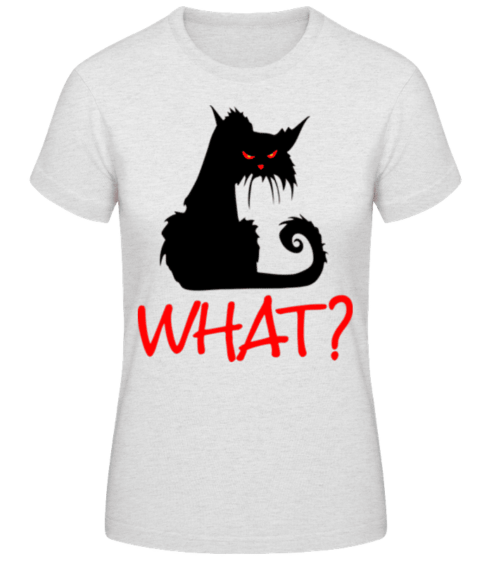 Náhľad: What - Dámske basic tričko - Melírovo šedá - Predné