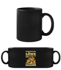 Sternzeichen Löwe Legende - Schwarze Tasse - Schwarz - Vorne
