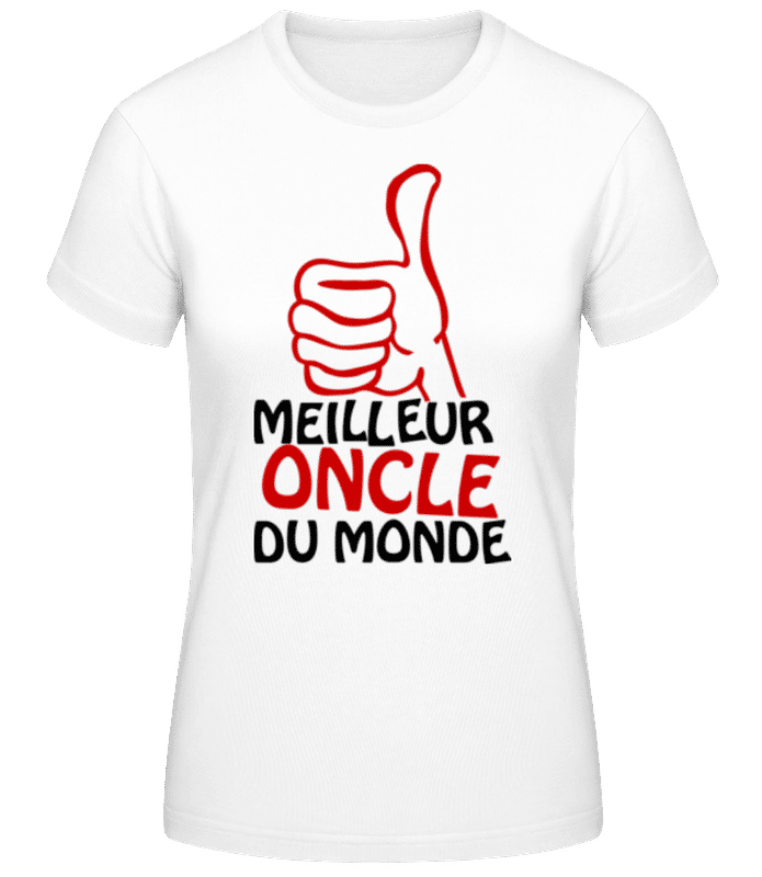 Aperçu: Meilleur Oncle Du Monde - T-shirt femme B&C - Blanc - Devant