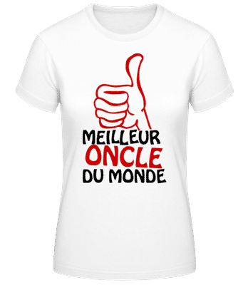 Meilleur Oncle Du Monde - T-shirt femme B&C - Blanc - Devant