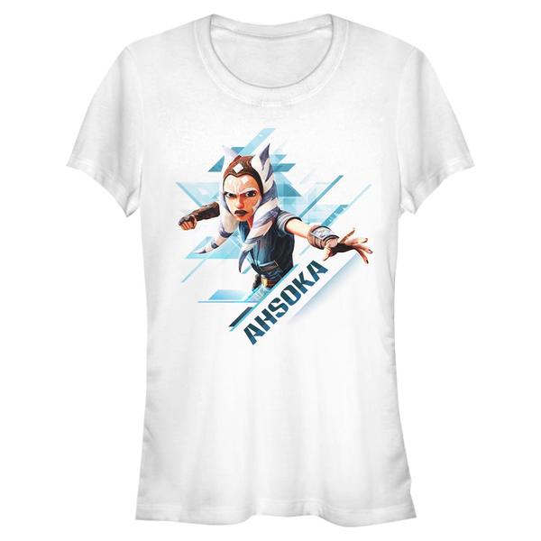 Aperçu: Star Wars - The Clone Wars - Ahsoka Angled - Femme T-shirt - Blanc - Devant