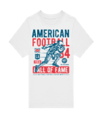 American Football Vintage - T-shirt homme B&C - Blanc - Devant